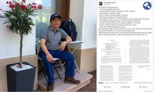 PGS. TS Ngô Huy Cương viết “Thư cầu cứu khẩn cấp” đăng tải trên facebook