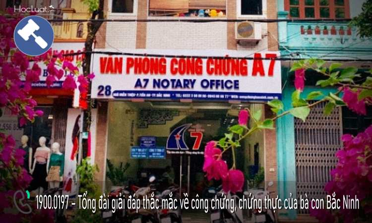 Danh sách văn phòng công chứng tại Bắc Ninh