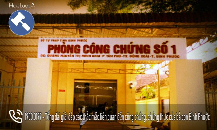 Danh sách các văn phòng công chứng tại Bình Phước