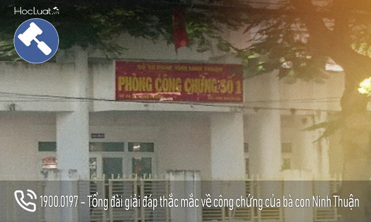 Danh sách các văn phòng công chứng tại Ninh Thuận