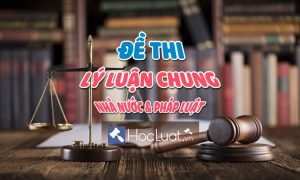 Đề thi môn Lý luận chung về nhà nước và pháp luật – Học viện Phụ nữ Việt Nam
