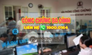 Danh sách văn phòng công chứng tại quận Ba Đình, TP.Hà Nội