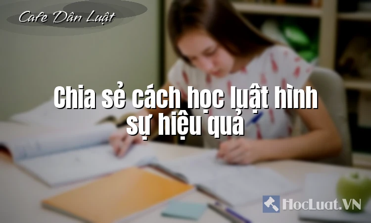 Chia sẻ cách học luật hình sự hiệu quả